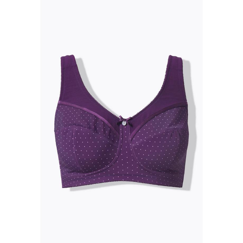 Ulla Popken Soutien-gorge de maintien à pois sans armatures  
