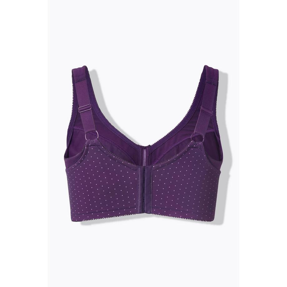 Ulla Popken Soutien-gorge de maintien à pois sans armatures  