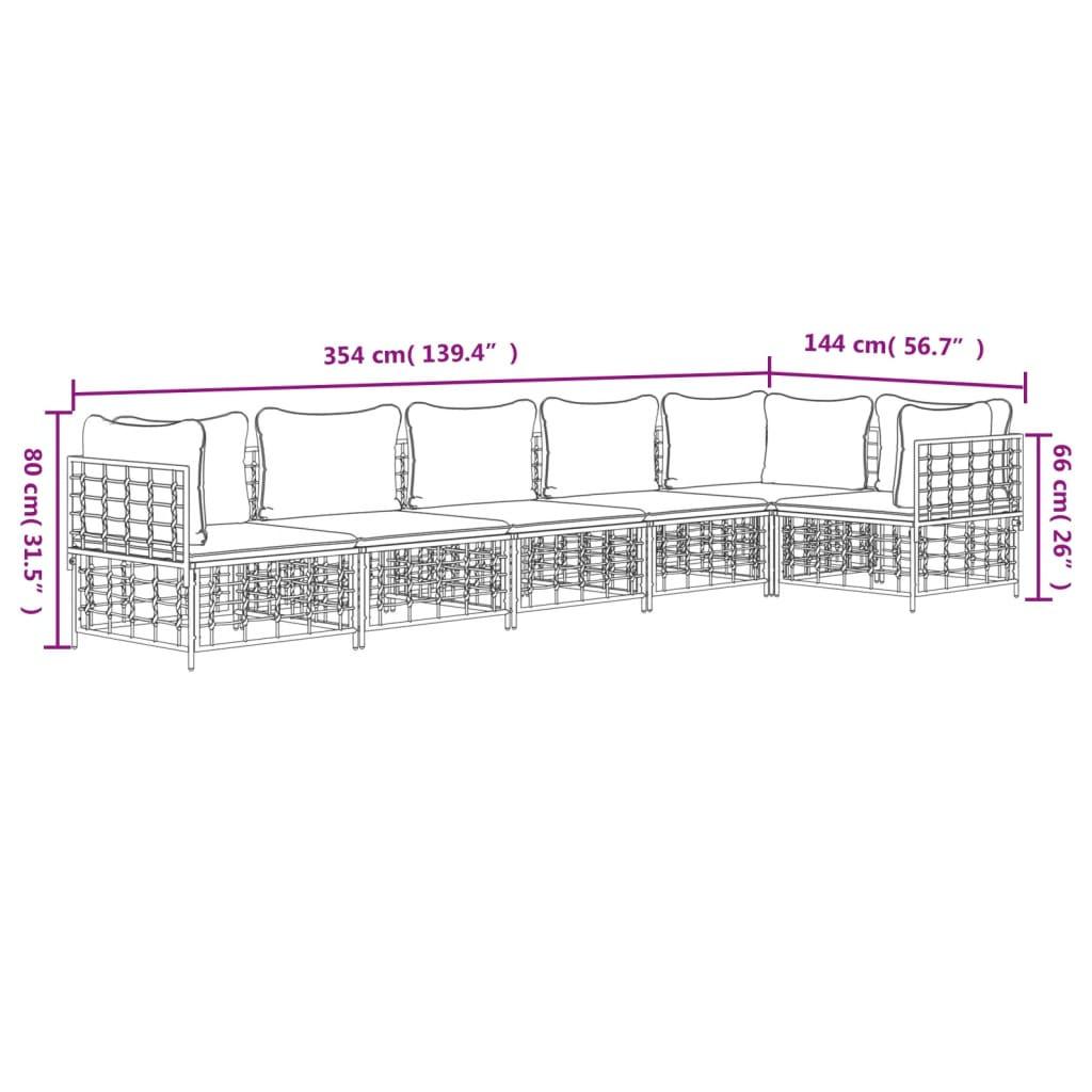 VidaXL Garten lounge set poly-rattan  