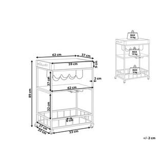 Beliani Servierwagen aus Eisen Modern HULLET  