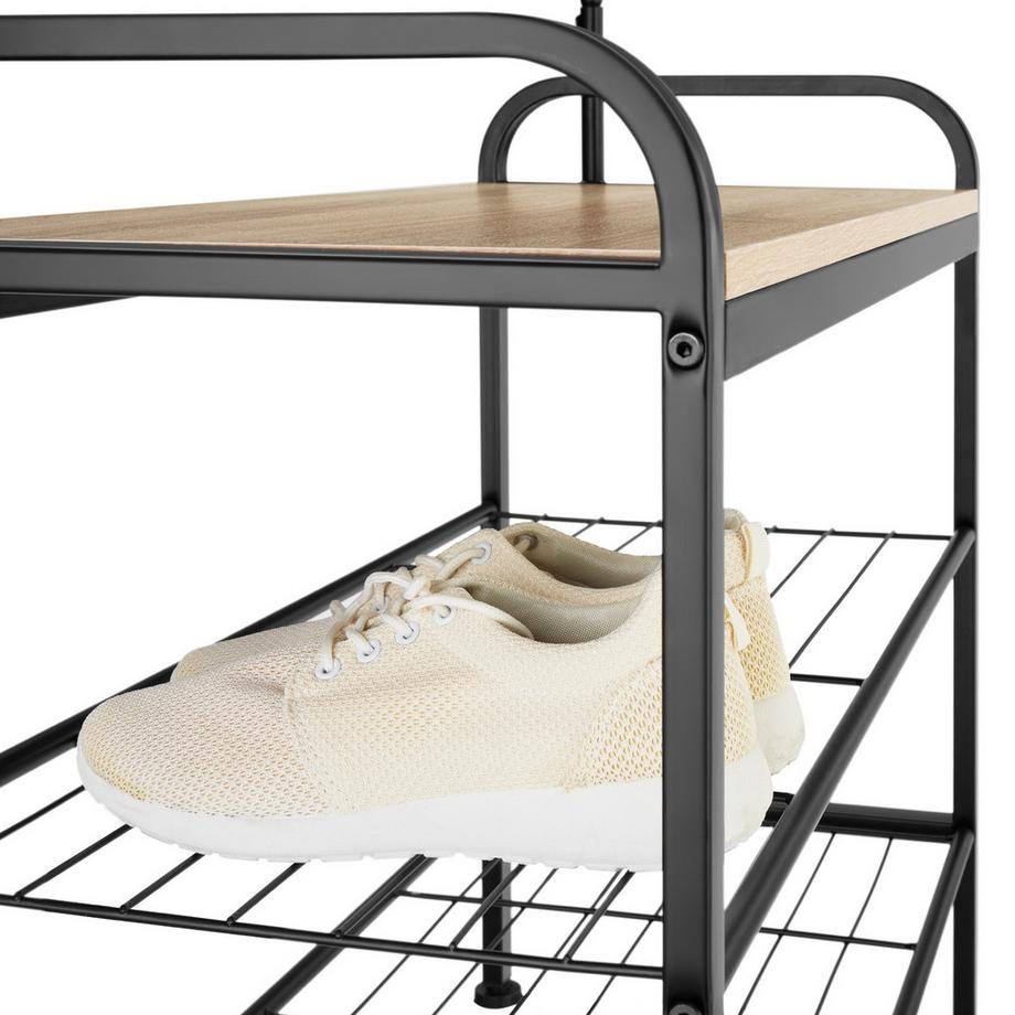 Tectake Garderobenständer Wichita Industrial Style Holz und Stahl  