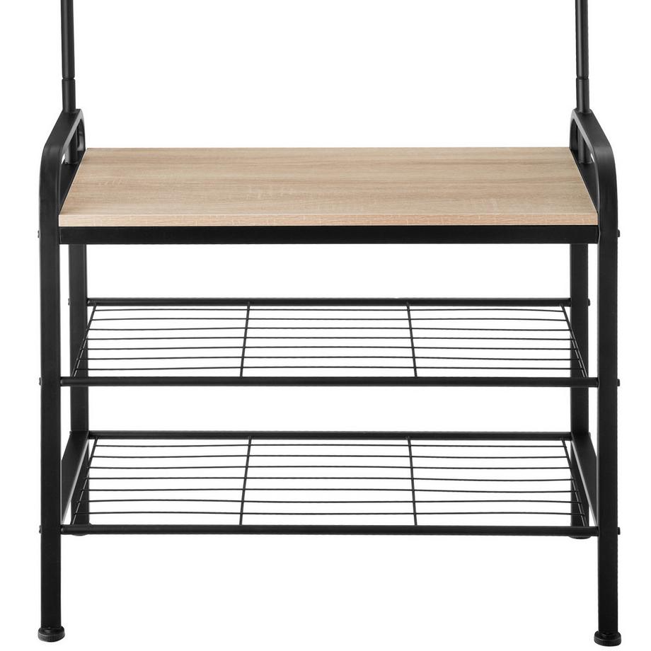 Tectake Garderobenständer Wichita Industrial Style Holz und Stahl  