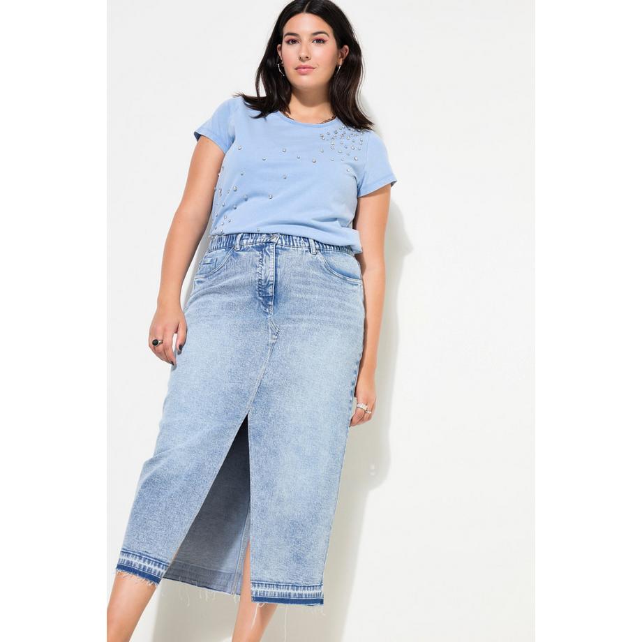 Studio Untold Gonna di jeans A-Line 5 tasche con spacco sul davanti  