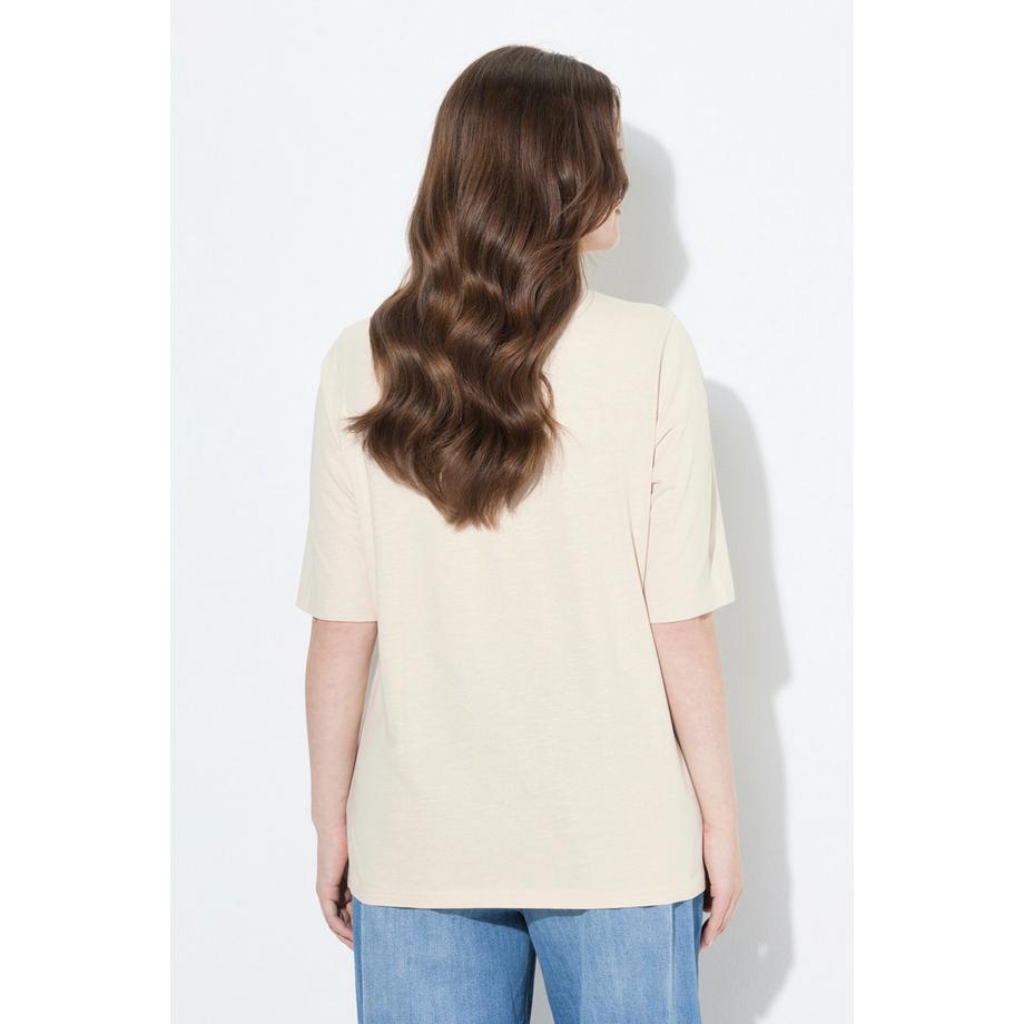 Ulla Popken Classic Schwalben V-Ausschnitt Halbarm T-Shirt  