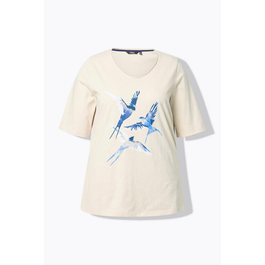 Ulla Popken Classic Schwalben V-Ausschnitt Halbarm T-Shirt  