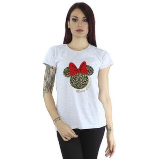 Disney Minnie Maus Leopard Print Weihnachts T-Shirt  