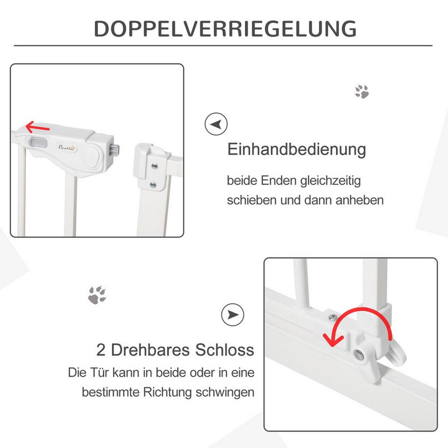 PawHut  Hunde Türschutzgitter 