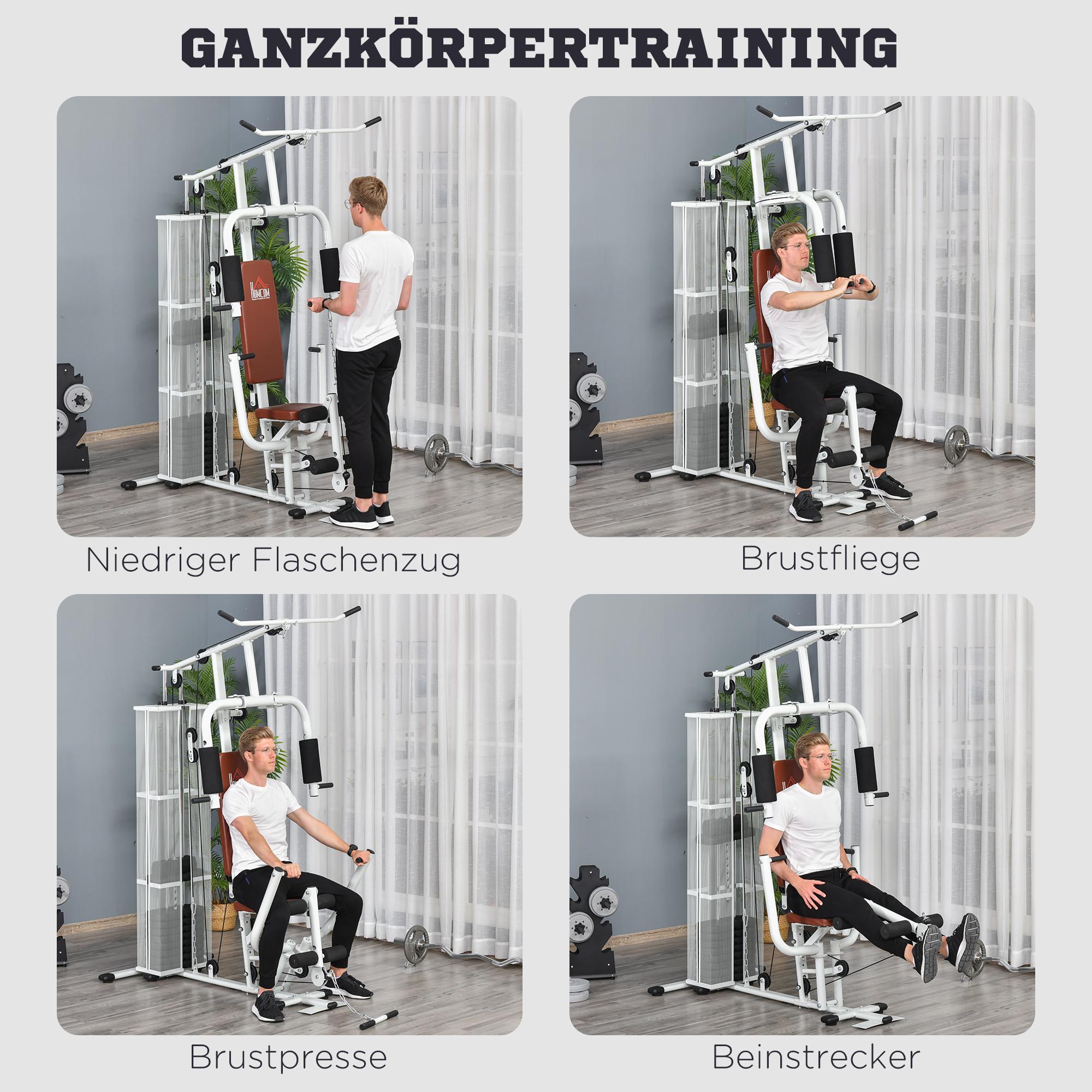 HOMCOM  Salle de sport multi-gym 