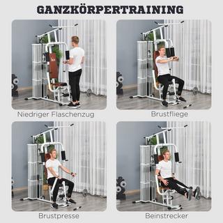 HOMCOM  Salle de sport multi-gym 