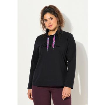 Sweatshirt, Stehkragen, Saum-Zipper, Langarm