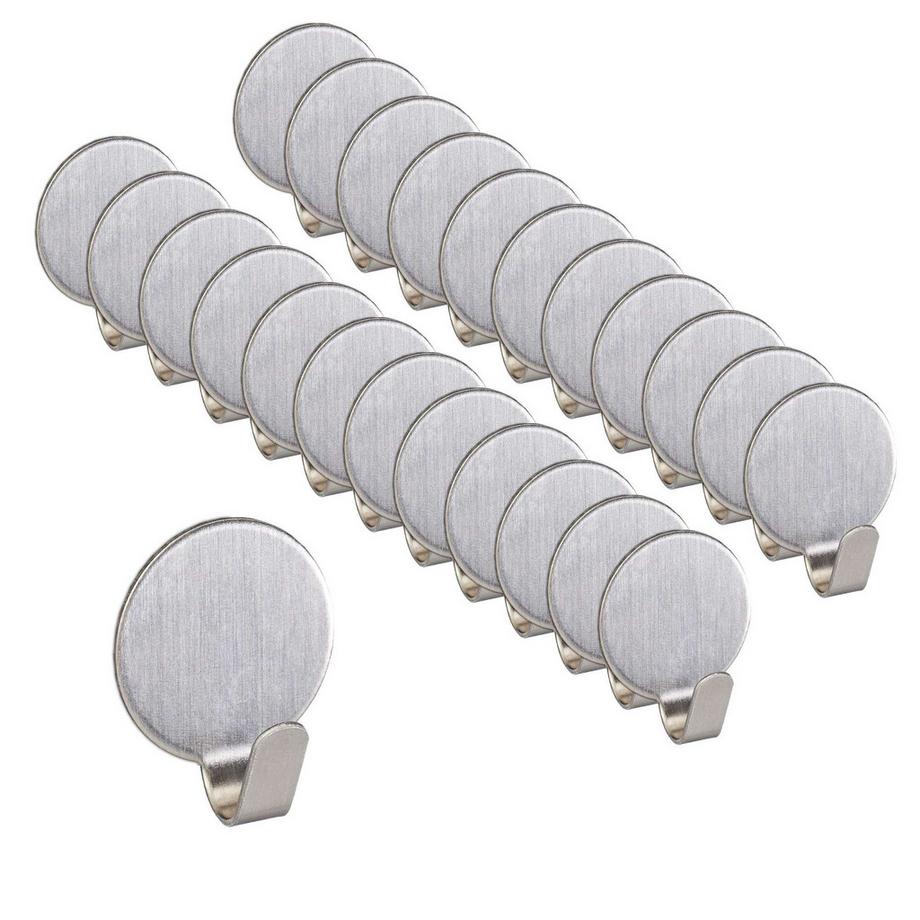 B2X Set mit 24 selbstklebenden Edelstahlhaken  