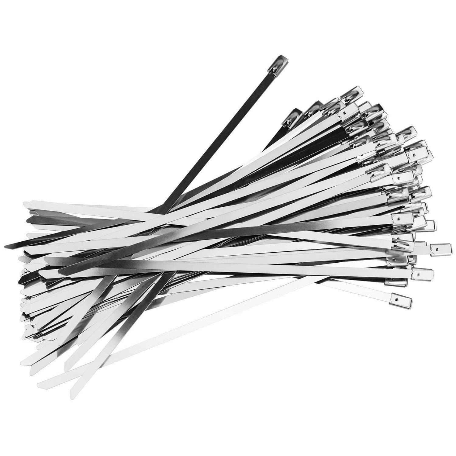 eStore 100x serre-câbles, acier inoxydable - 25 cm