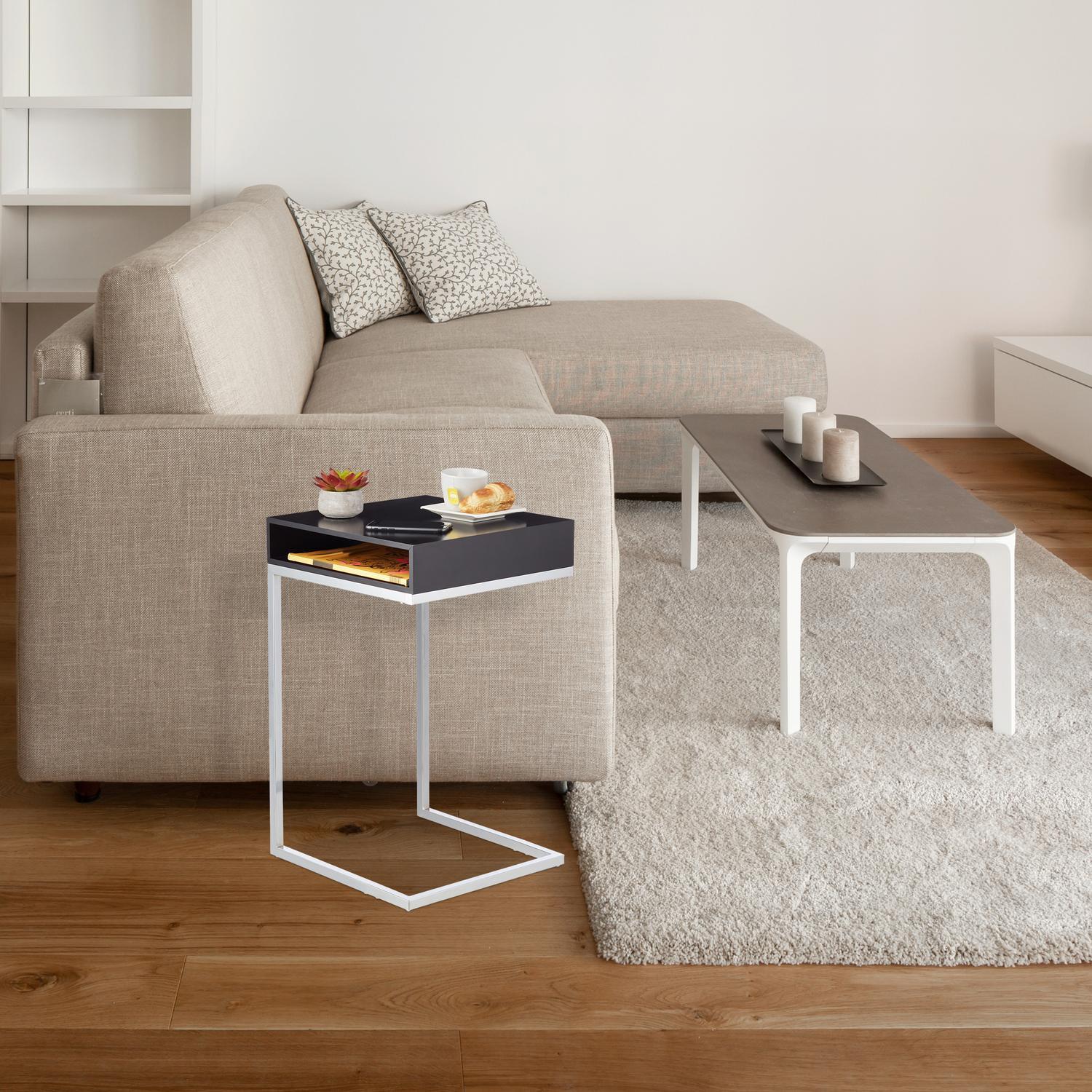 Northix Table d'appoint avec pieds en métal  