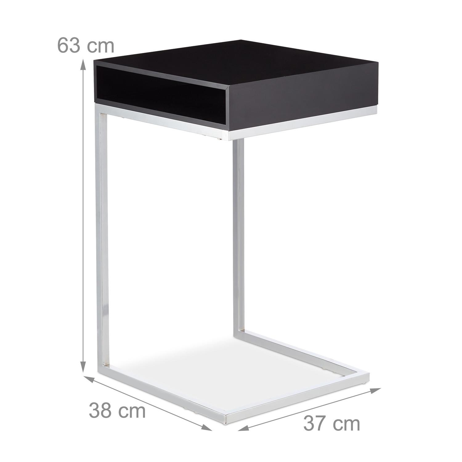 Northix Table d'appoint avec pieds en métal  