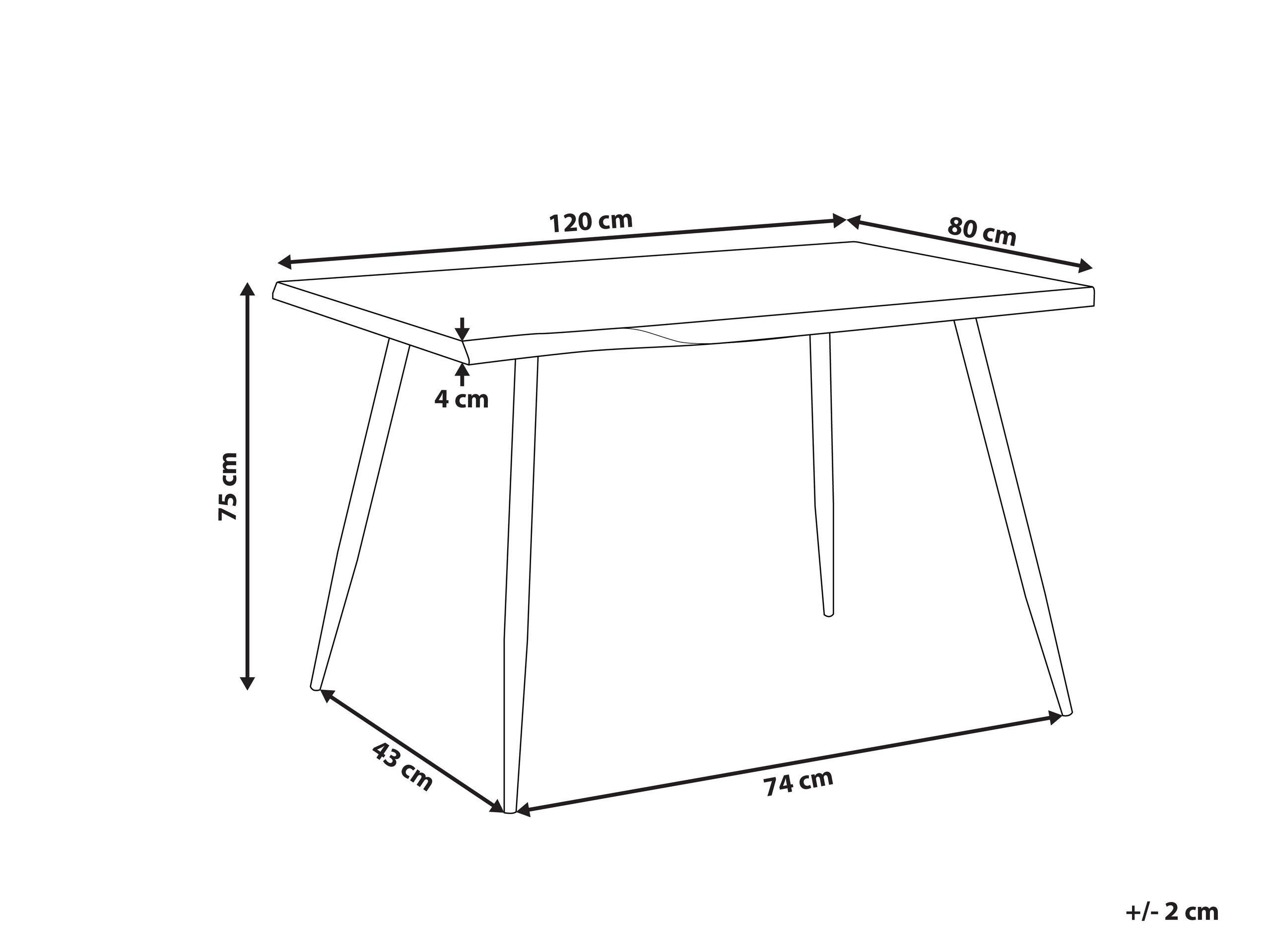 Beliani Table de repas en MDF Moderne LUTON  