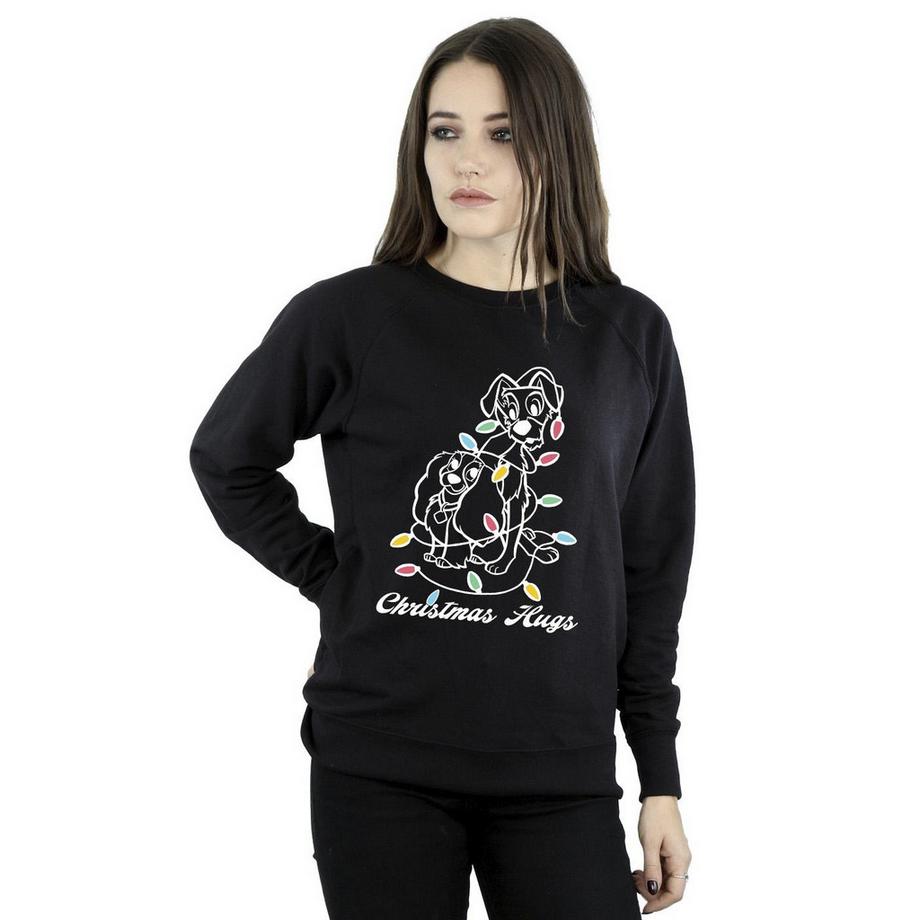 Disney Lady And The Tramp Christmas Hugs Sweatshirt  