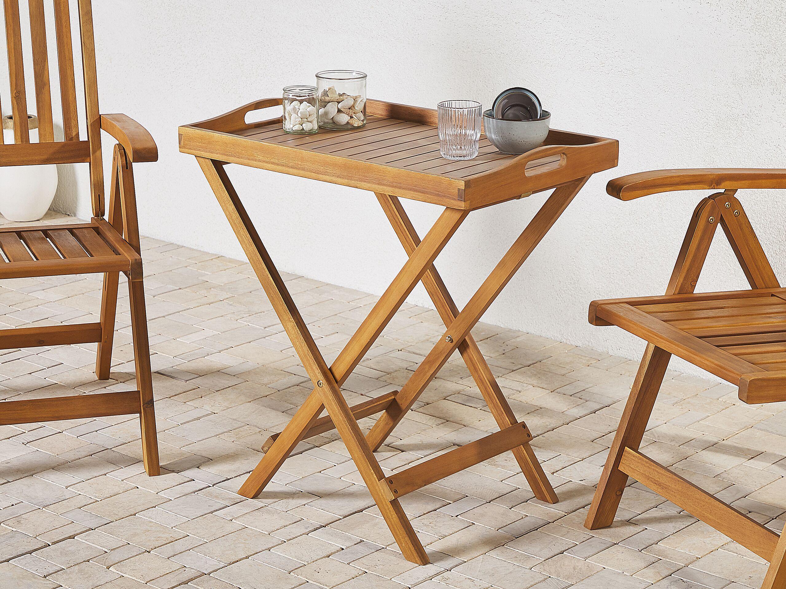 Beliani Tavolino da giardino en Legno d'acacia Classico JAVA  