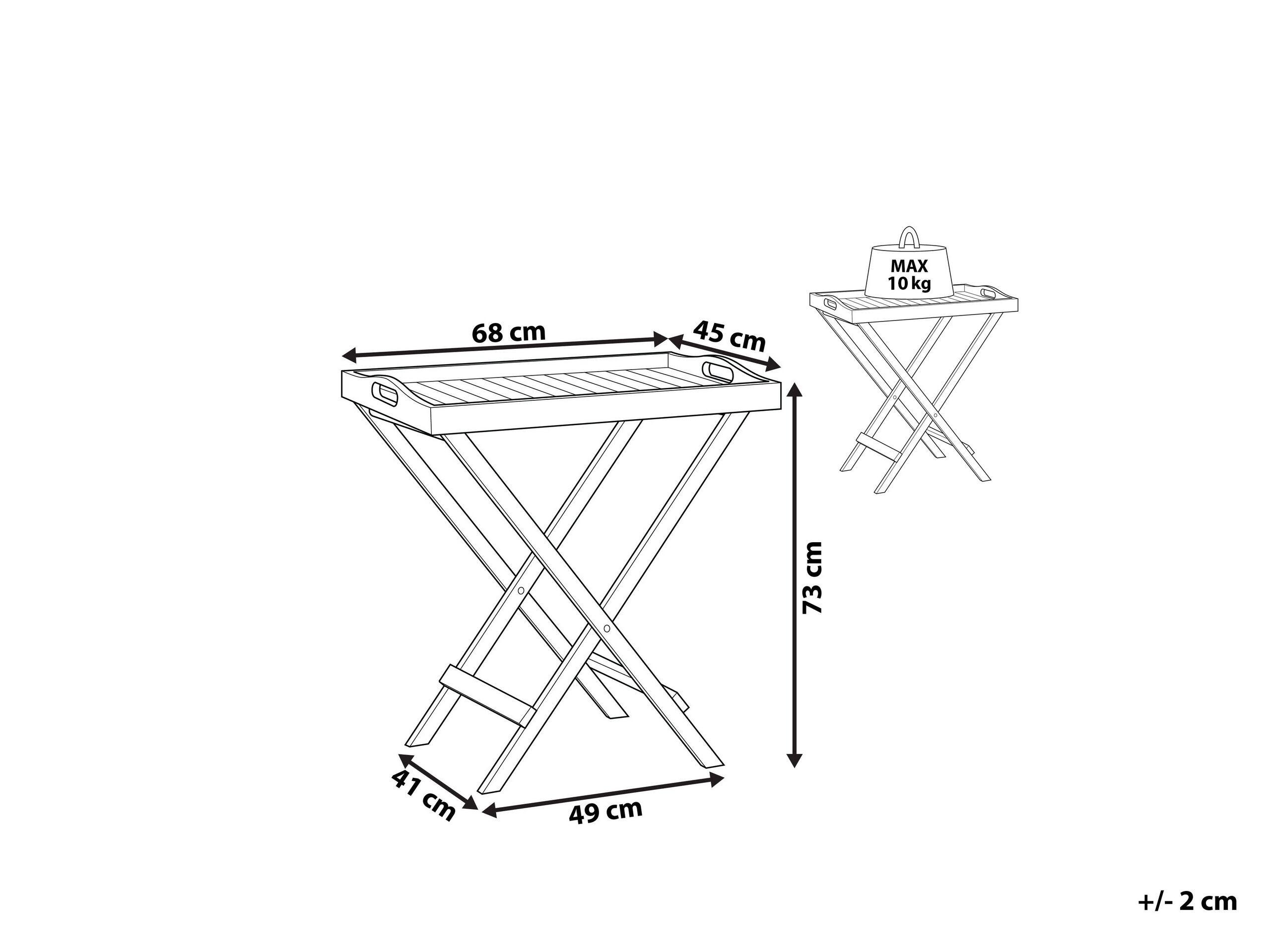Beliani Tavolino da giardino en Legno d'acacia Classico JAVA  