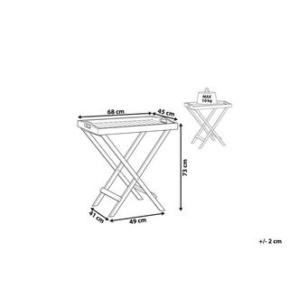 Beliani Tavolino da giardino en Legno d'acacia Classico JAVA  
