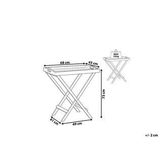 Beliani Tavolino en Legno d'acacia Classico JAVA  