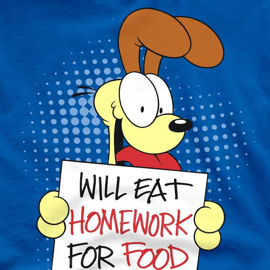 Garfield  Will Eat Homework Maglietta 