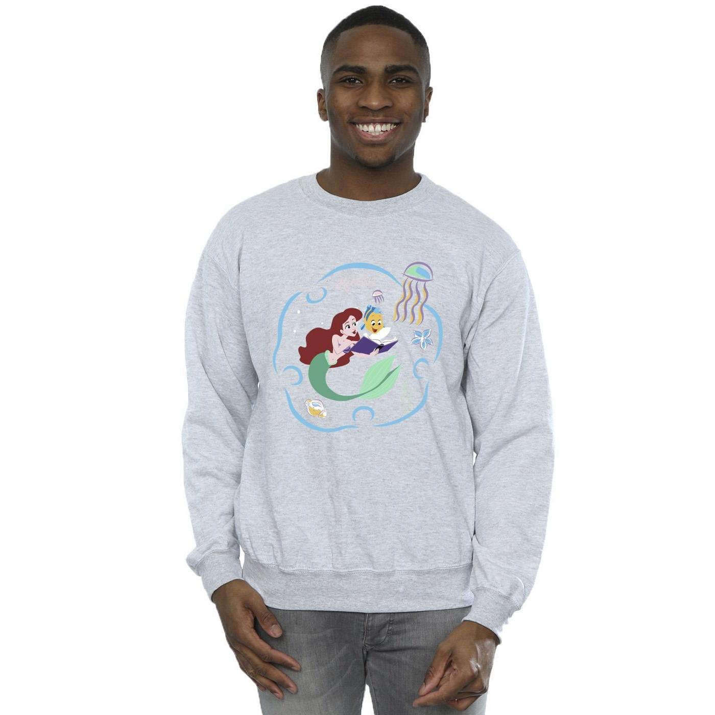 Disney The Little Mermaid Reading A Book Sweatshirt  