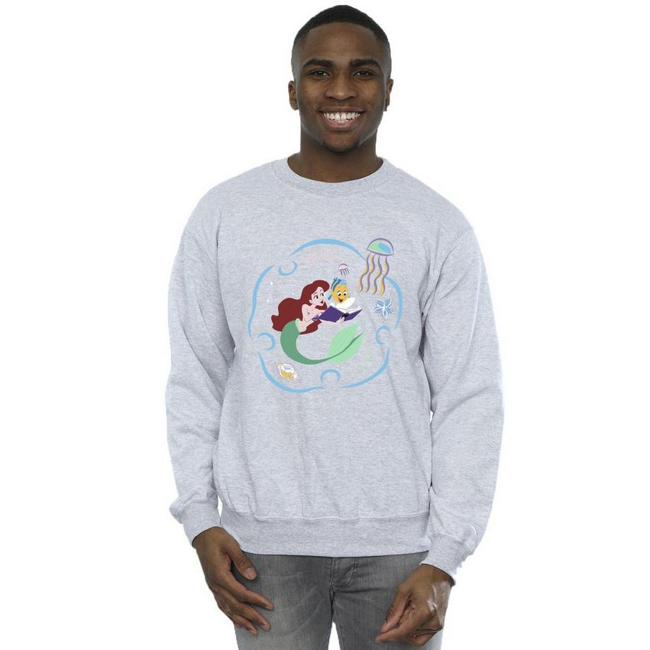 Disney The Little Mermaid Reading A Book Sweatshirt  