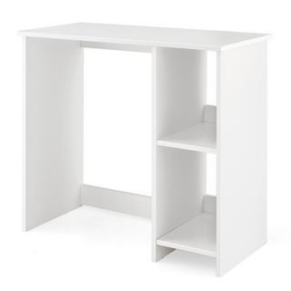 Northix Piccola scrivania con 2 scomparti tavolo per computer tavolo da ufficio tavolo per PC 80 x 40 x 74 cm bianco  