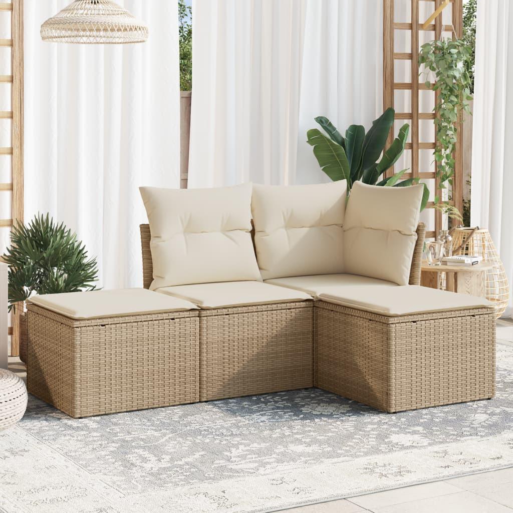 VidaXL set divano da giardino Polirattan  