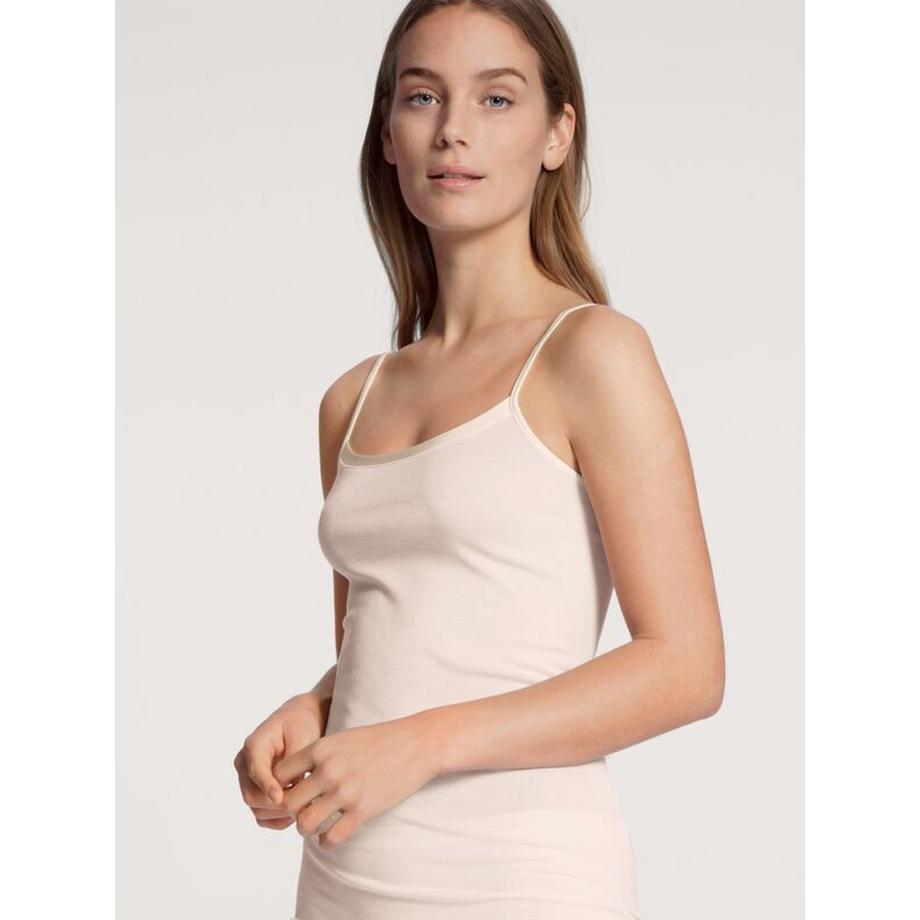 Débardeur à fines bretelles laine/soie