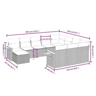 VidaXL Garten sofagarnitur poly-rattan  