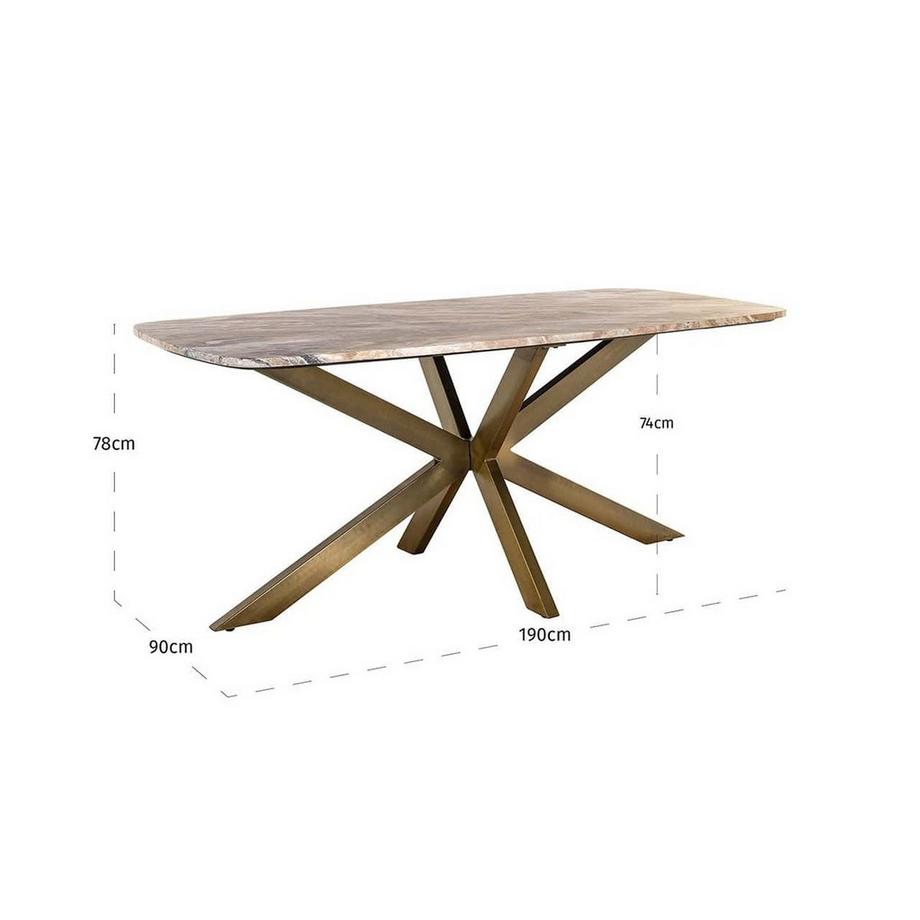 mutoni Tavolo da pranzo Bottega Danish ovale 190x90  