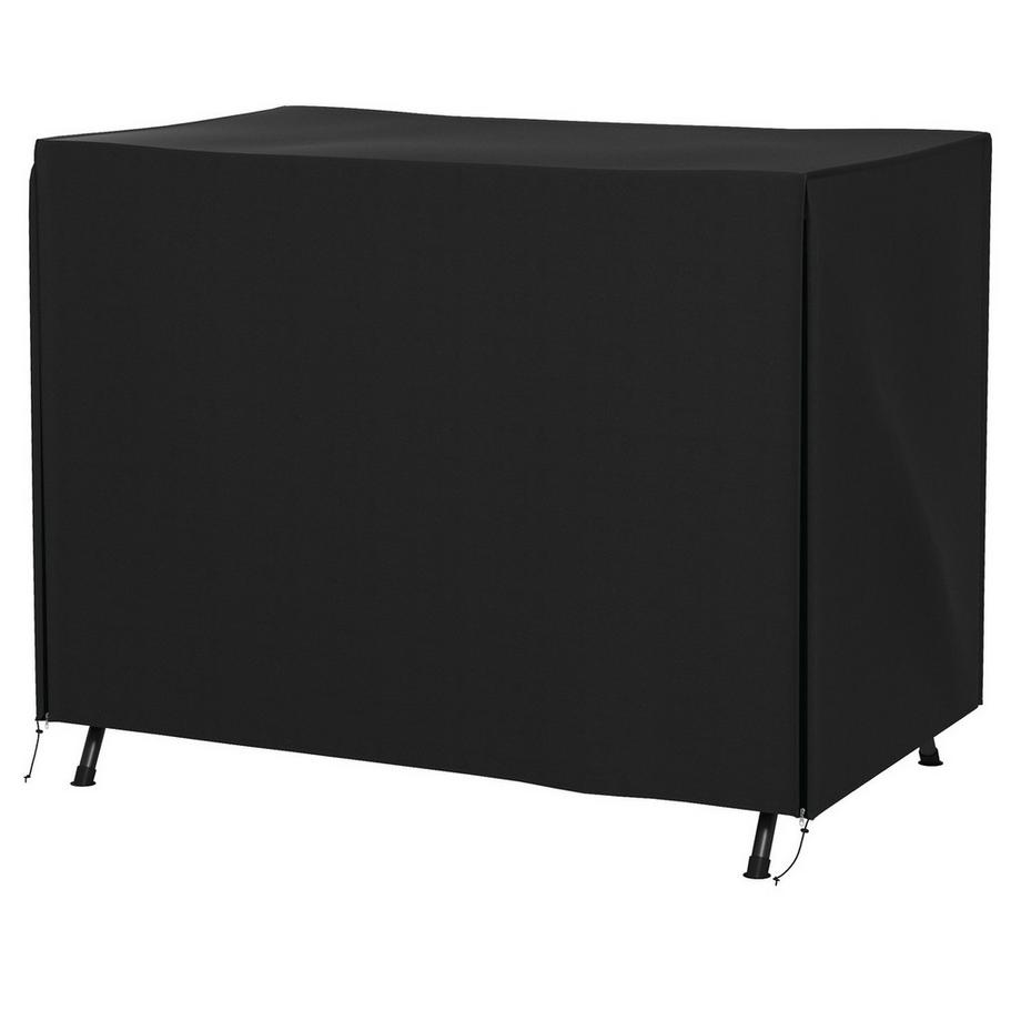 Hollywoodschaukel Abdeckung 3 Sitzer, Wasserabweisend Winterfest Schutzhülle für Gartenschaukel, UV-Beständig Abdeckplane, Abdeckhaube, Reißfest 600D Oxford Gewebe, 205x124x164cm Schwarz Aosom