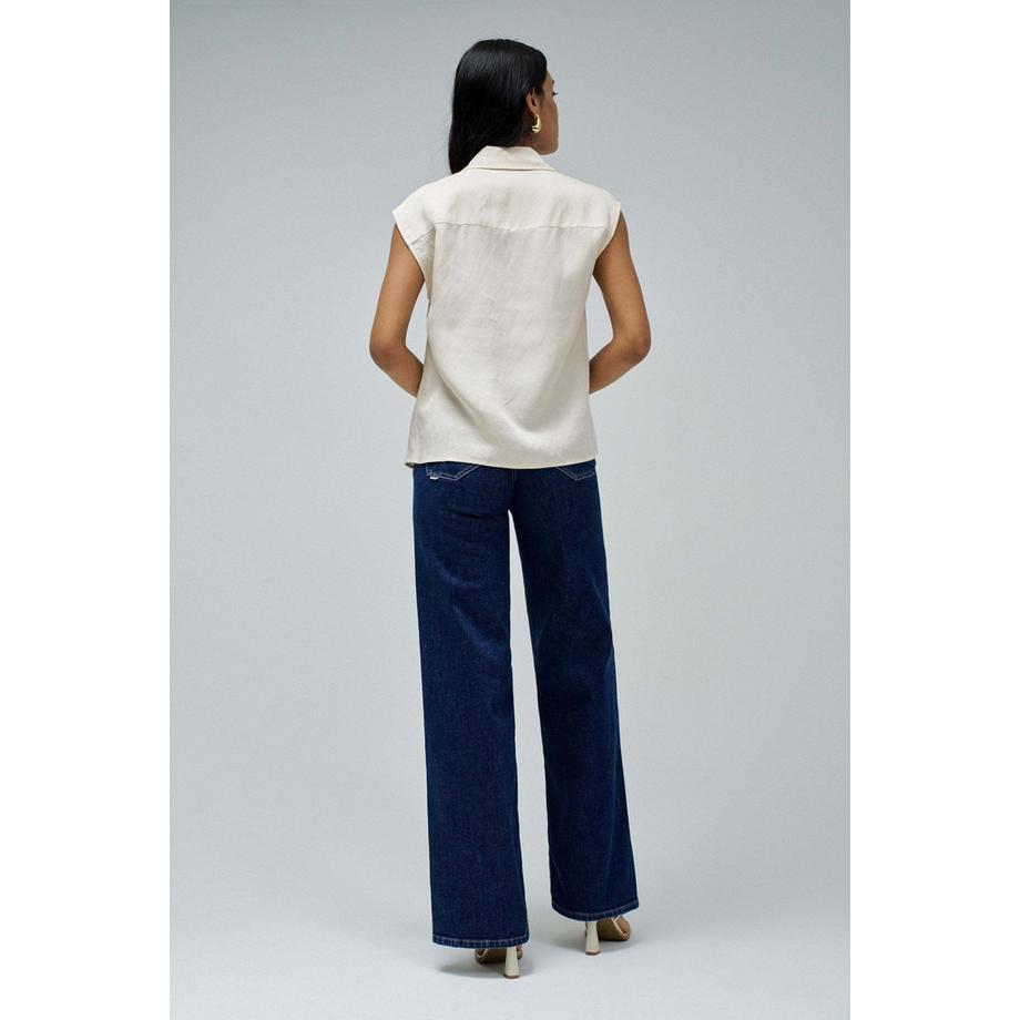 Salsa Lightdenim Blusa a maniche corte  