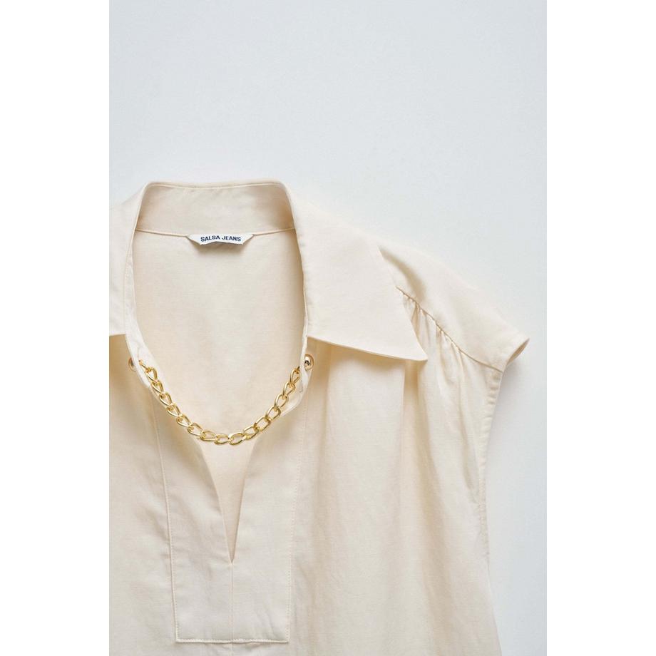 Salsa Lightdenim Blusa a maniche corte  