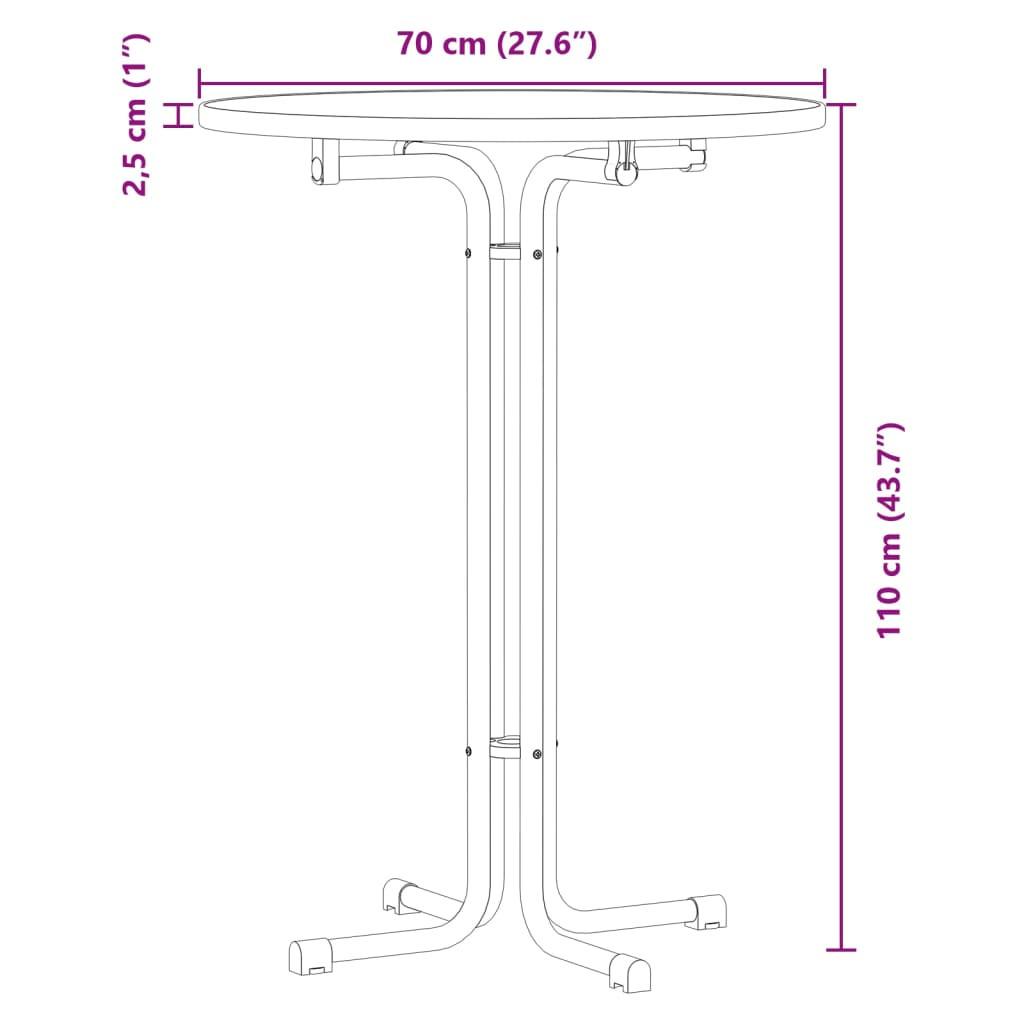 VidaXL Table à manger bois d'ingénierie  