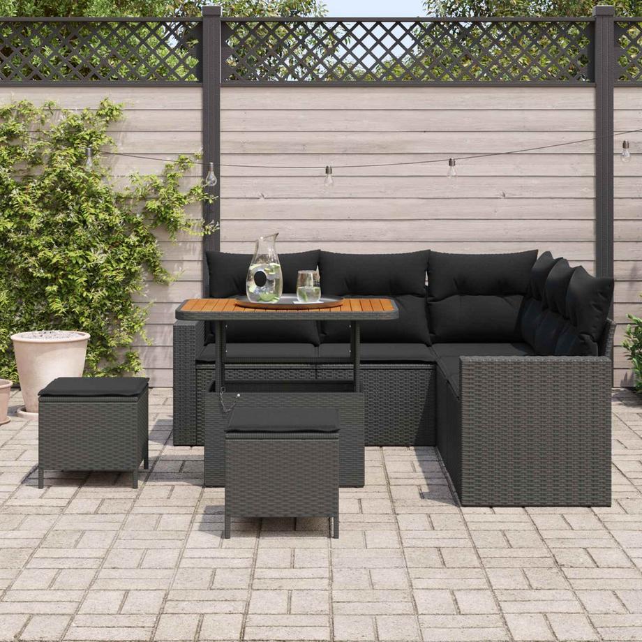 VidaXL Canapé d’extérieur poly rattan  