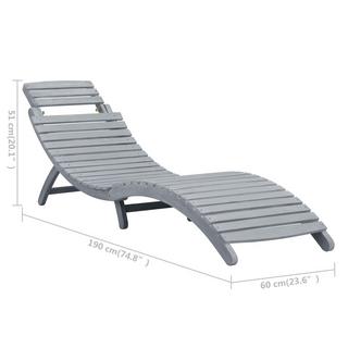 VidaXL Chaise longue bois d'acacia  