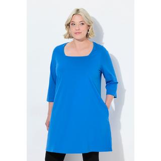 Ulla Popken Maglia Lunga Scollo Quadrato Maniche 3/4 Linea ad A  