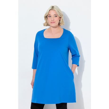Ulla Popken Maglia Lunga Scollo Quadrato Maniche 3/4 Linea ad A  