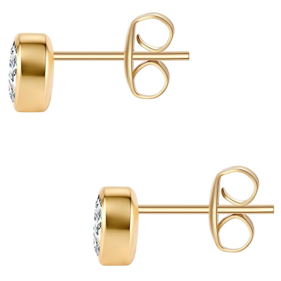 Glanzstücke München  Ohrstecker Herz Edelstahl Zirkonia 