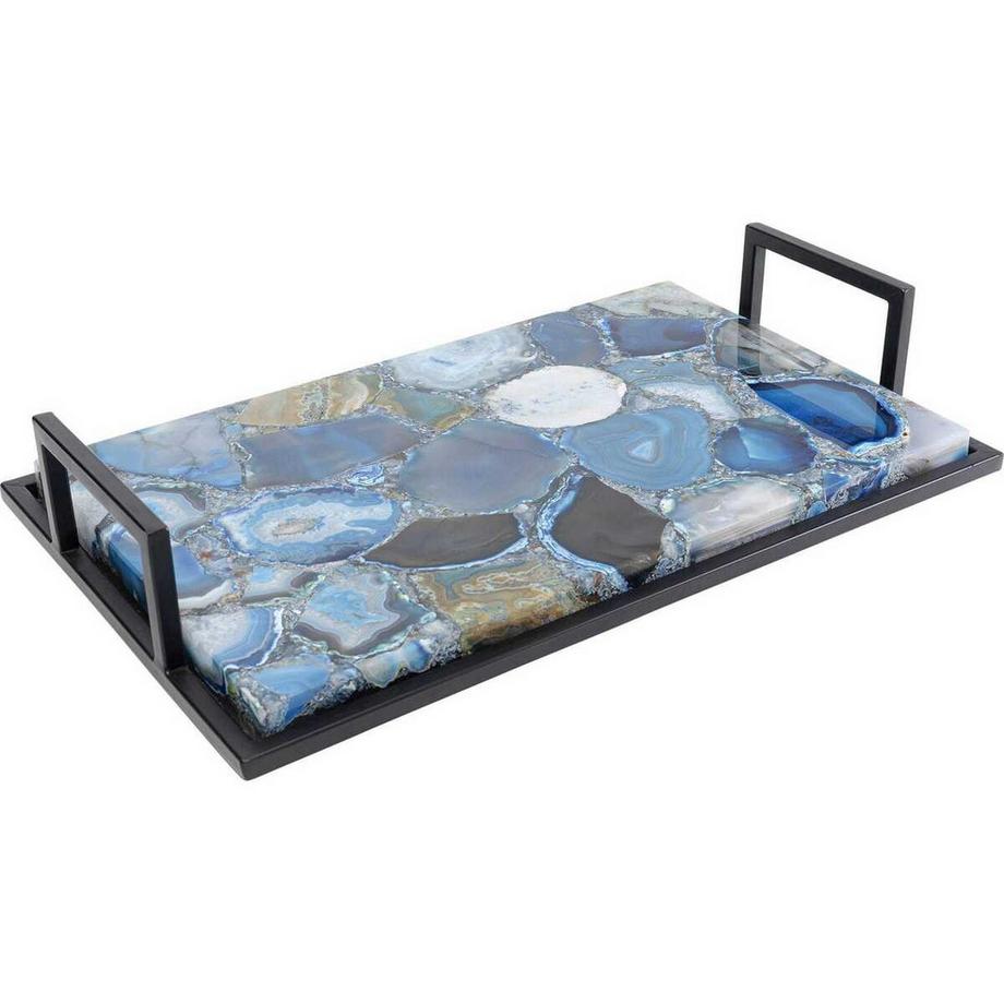 KARE Design  Plateau décoratif Francis Agate 43x33 
