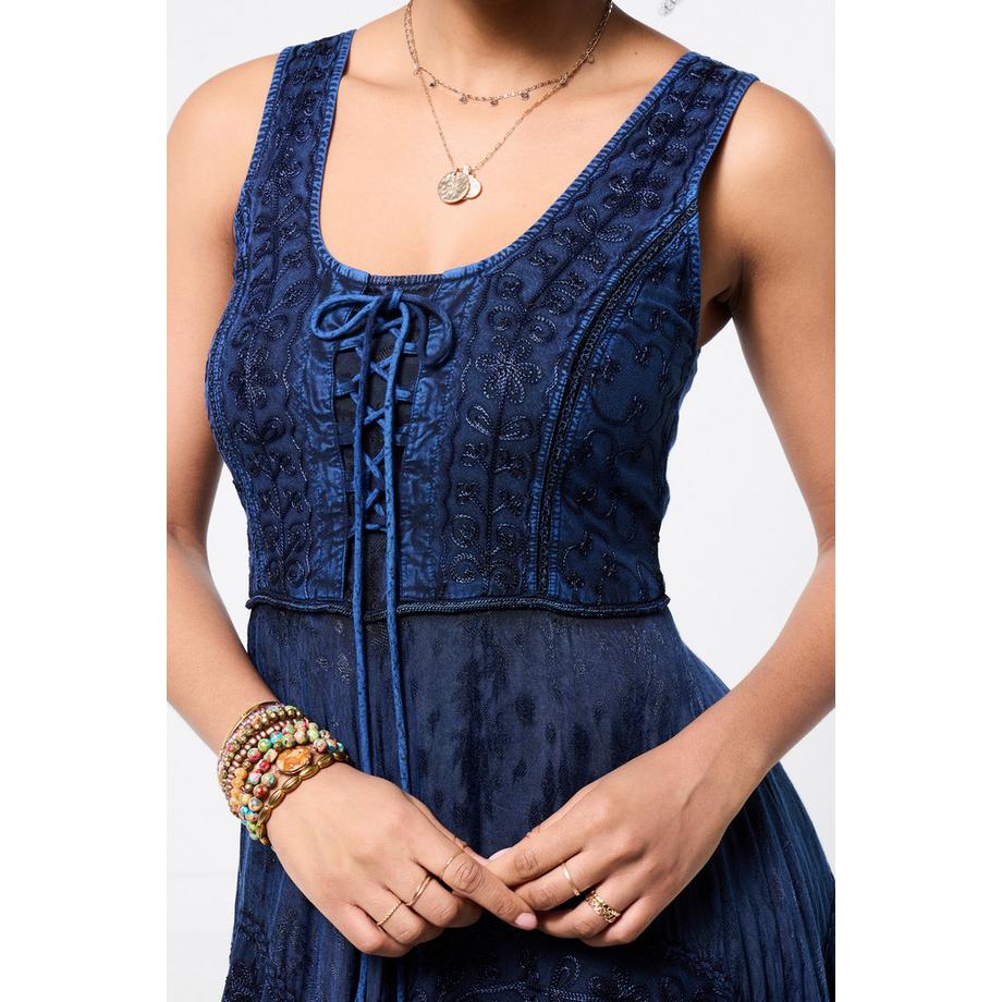 Joe Browns Knielanges Jacquard Kleid bestickt mit Zipfelsaum  