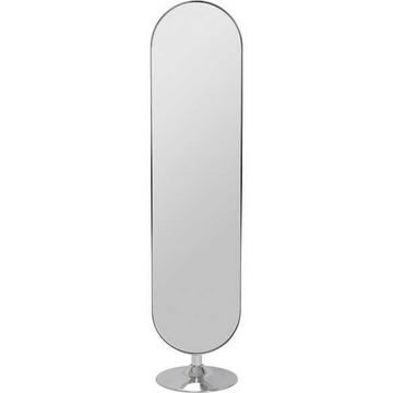 Miroir sur pied Curvy aspect chrome 170x40