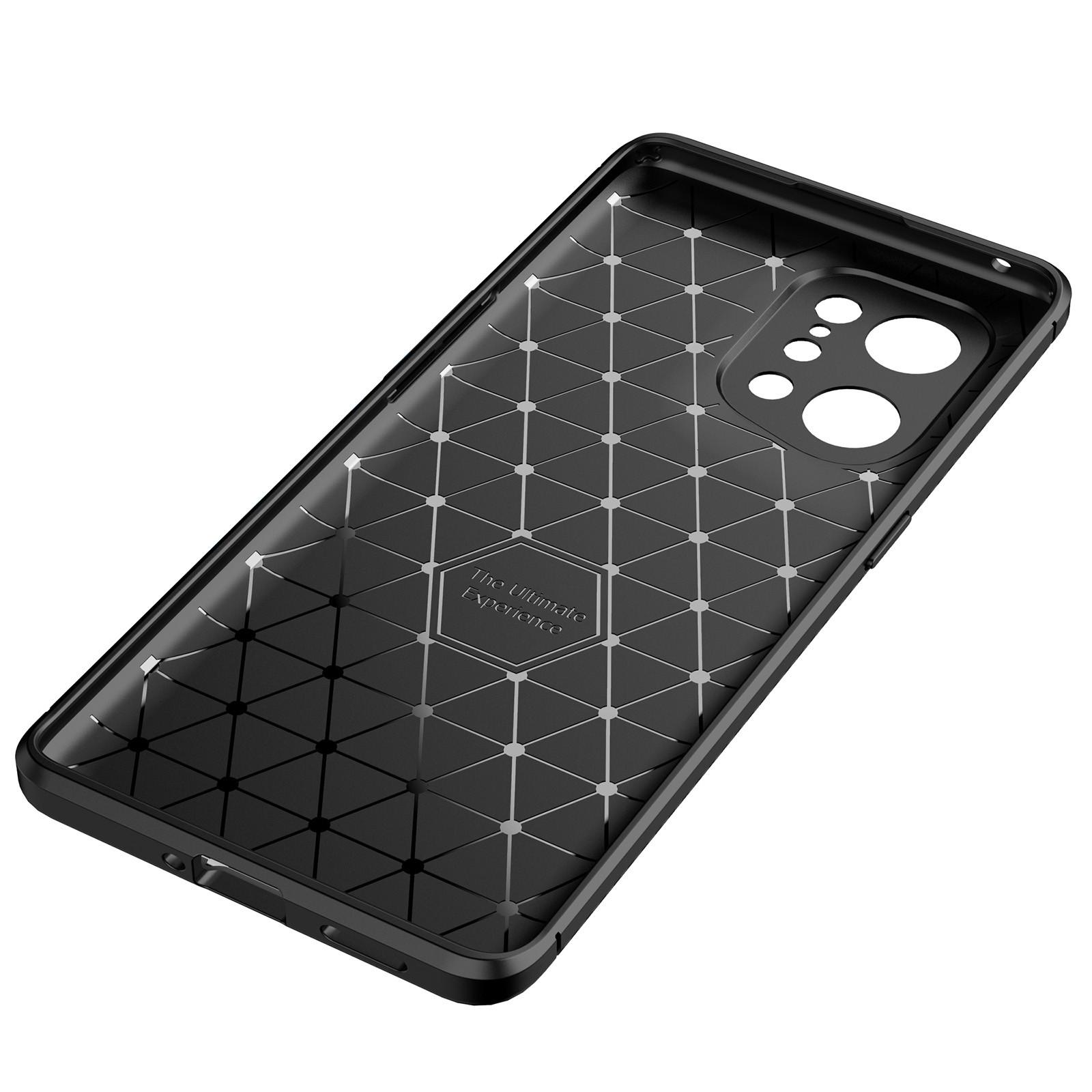 Cover-Discount  OPPO Find X5 - Cover Carbon Fiber Case nero 