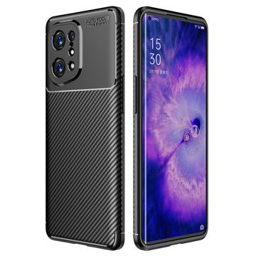 OPPO Find X5 - Housse Carbon Fiber Case noir