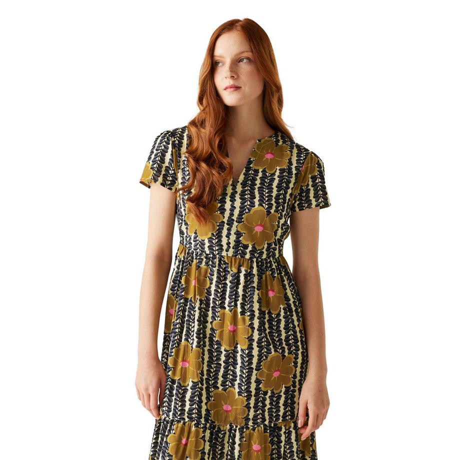 Regatta Robe Midi Fleurie à Volants  