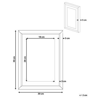 Beliani Wandbild mit Rahmen aus Papier Modern FERATE  