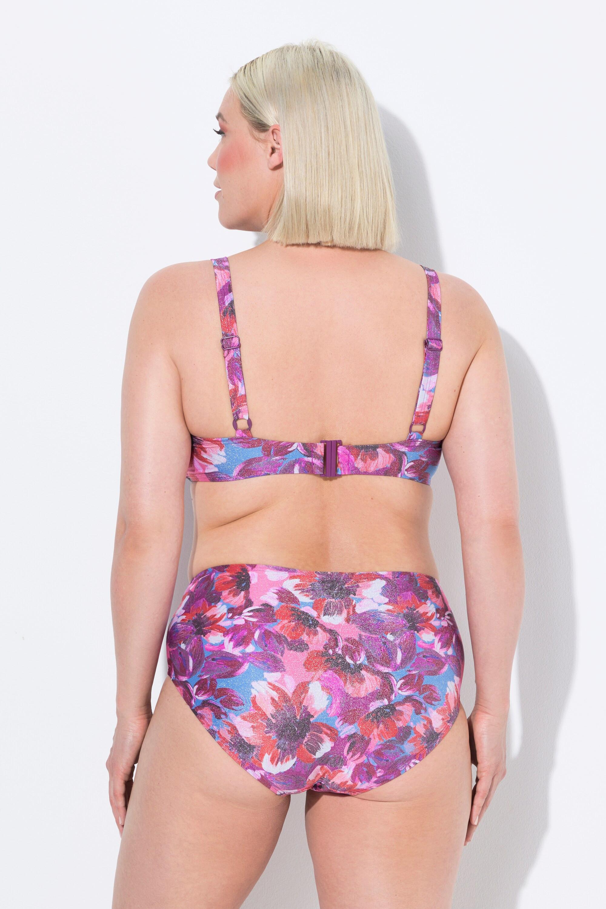 Ulla Popken Glitzer Softcup Bikini verstellbare Träger  