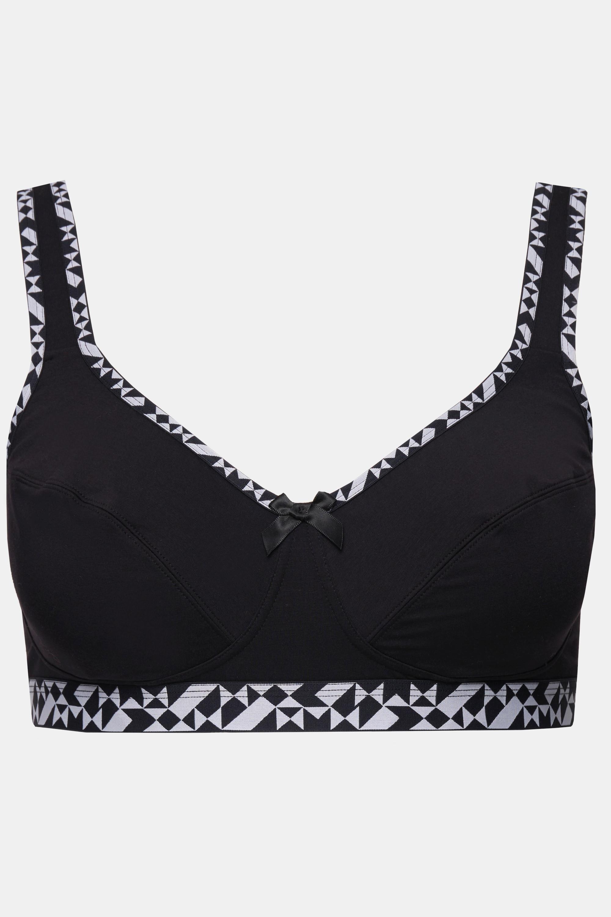 Ulla Popken  Soutien-gorge souple sans armatures, avec message - bonnet C-D 